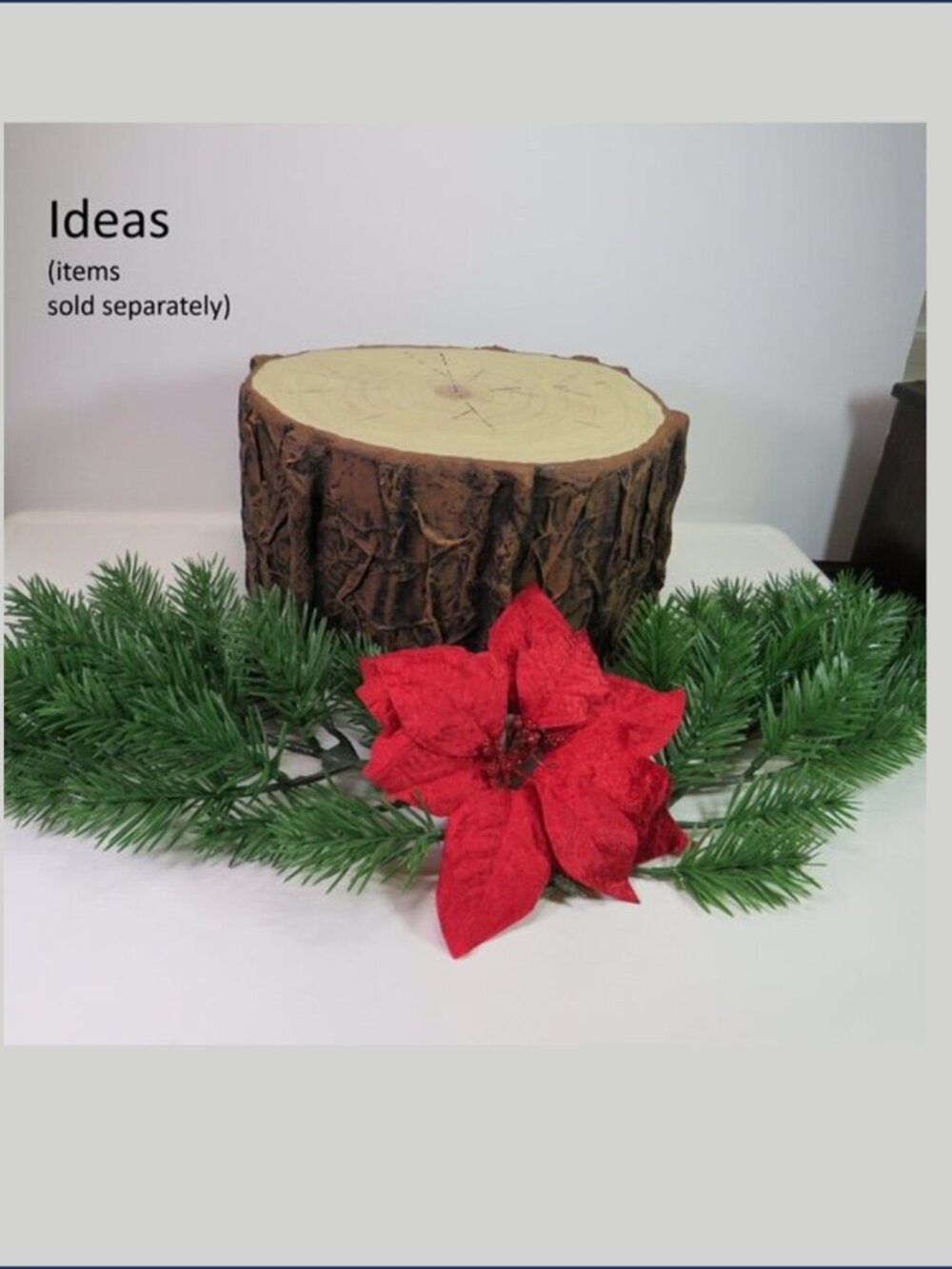 Handcrafted Rustic Tree Log Trunk Display Riser Woodland Faux Stump Decor Stand - Picture 3 of 12